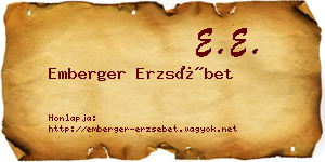 Emberger Erzsébet névjegykártya